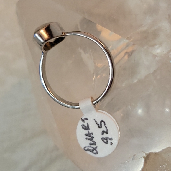 Clear Quartz Ring .925 Size 9 - Picture 5 of 8
